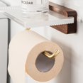 thumbnail image 5 of 1 Dispensador de papel higiénico de doble uso con bandeja, soporte de papel higiénico acrílico, 5 of 5