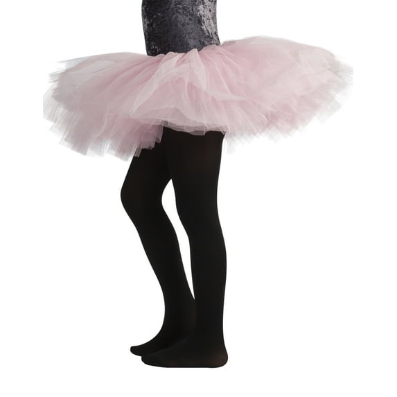 Girls Ballet Tights, Dance Footed Pantyhose, Transition Tight | MADE IN ITALY |(6 YEARS, BLACK)