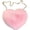 Pink, variant on Warm Plush Shoulder Bag Fashion Heart Bag, Heart-Shaped Chain Crossbody Bag, Furry Coin Purse For Women