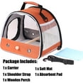 thumbnail image 3 of Halinfer Small Bird Carrier, Clear Bird Travel Carrier for Parakeet, Parrot, Cockatiel and Other Small Birds Guinea Pig Bearded Dragon (Orange), 3 of 5