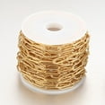 thumbnail image 6 of Paperclip Link Chain Flat for Jewelry Making for Handmaded Jewelry Supplies Gold, 6 of 9