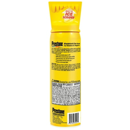 Prestone Windshield De-Icer with Ice Scraper Top, 17 oz