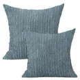 thumbnail image 1 of Pillowcase Home Textile 20" X 20" Modern Contemporary Transitional Navy Blue Striped Polyester Throw Pillowcase ( 2 Count) Home Decoration Suitable for Living Room and Bedroom, 1 of 7