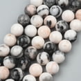 thumbnail image 3 of Natural Pink Zebra Jasper Beads Strands Round 10mm Hole: 1mm about 36pcs/strand 15.2 inch, 3 of 5