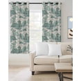 thumbnail image 2 of Teal Garden Kitchen Curtains Modern Art Building Trees Rock Landscape Cafe Short Curtains for Bathroom Blackout Window Curtain Small Window Treatment Drapes for Bedroom Living Room 27.5"x39"x2, 2 of 9