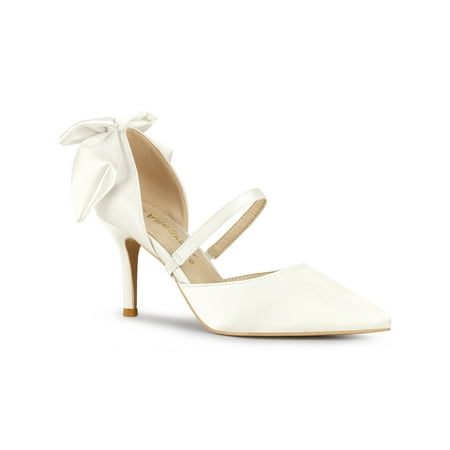 

Allegra K Women s Pointed Toe Bow Decor Stiletto Heel Pumps