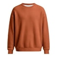 thumbnail image 4 of Oversized Sweaters for Men Thermal Knit Long Sleeve Crewneck Soft Lightweight Men Fall Clothes,Orange,XL, 4 of 4
