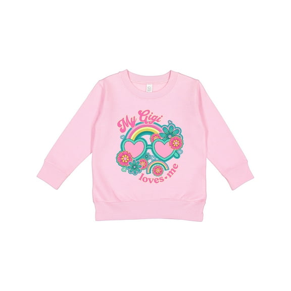 Inktastic My Gigi Loves Me Girls Rainbow Granddaughter Toddler Sweatshirt