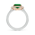 thumbnail image 2 of ANGARA Emerald-Cut Lab Grown 2.85 Ct Emerald Couture Engagement Ring for Women in 14K White & Rose Gold (Size-10x8mm) | May Birthstone, Anniversary, Jewelry Gift for Women | Lab-Grown Emerald Ring, 2 of 9