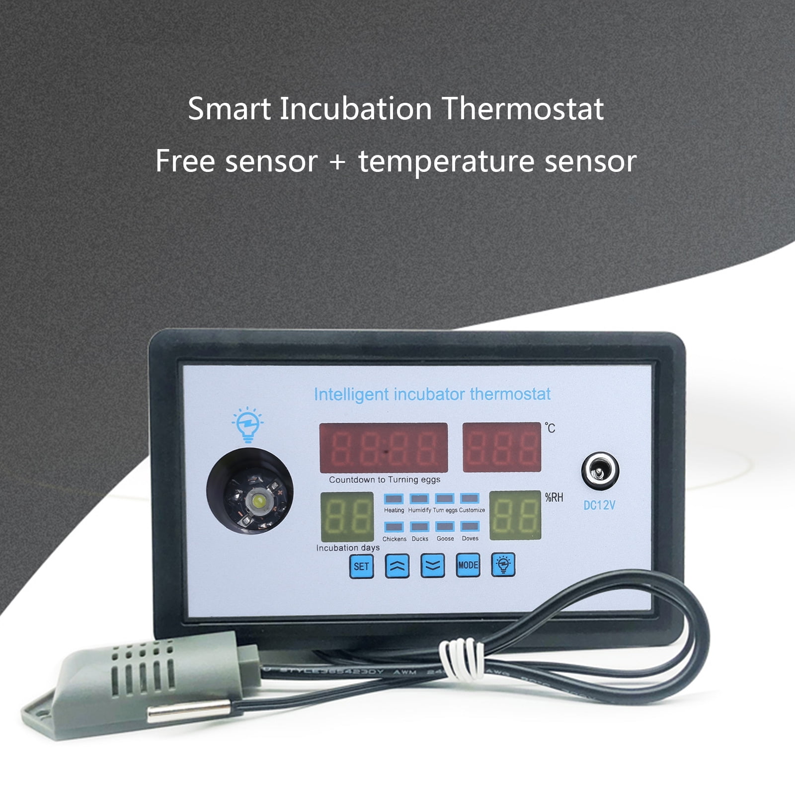 All-Purpose Digital Temperature Controller Centigrade Thermostat Humidity Controlling with Probe for Incubator Fridge