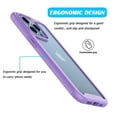 thumbnail image 4 of Takfox For Apple iPhone 14/14 Pro/14 Plus/14 Pro Max Case, Rugged Shockproof Crystal Clear Hard Case Sturdy Cover Protective Shell Bumper Case,Purple, 4 of 7