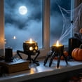 thumbnail image 2 of 2 Pcs Halloween Decorations Set Creepy Halloween Ghost Skeleton & Hand with Candles Lamp, Halloween Decorative Night Lights for Desk Decor, Life-Sized Spooky Hands, Black, 2 of 10