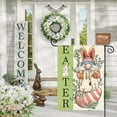 thumbnail image 3 of SPXUBZ Easter Bunny Garden Flag Double Sided, Easter Egg Gnome Rabbit Pascha Yard Outdoor Flag 12 x 18 Inch, 3 of 7