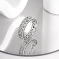 thumbnail image 3 of 1cttw D Color Moissanite Wedding Band Ring, 925 Sterling Silver Eternity Band Engagement Rings For Women, 3 of 6