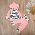 thumbnail image 2 of Conjuntos de ropa para recién nacidos de niñas bebés Sudadera con capucha rosa de manga larga Tops Pantalones Traje XBTCLXEBCO Rosa, 12-18 meses, 2 of 6