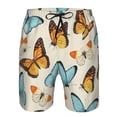 thumbnail image 4 of Kdxio Butterflies Pattern Mens Casual Shorts - Drawstring Summer Beach Sports Shorts for Men, 4 of 9