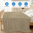 thumbnail image 4 of Brown Farmhouse Cooling Blanket,Lightweight Breathable Summer Throw Blanket with Double Sided Cold Effect,Vintage Country Monochrome Textured Picnic Blankets Bed Sheet for Hot Sleepers 50"x60", 4 of 8