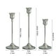 thumbnail image 3 of Juego de candelabros de hierro forjado de 3 • Candelabros de aleación de aluminio y metal • Plata, negro, rosa dorado, amarillo • 8,66x8,27x2,76 pulgadas • Decoración navideña para bodas de la cena, 3 of 6