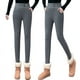 thumbnail image 2 of Pantalones ajustados de cintura alta con relleno de terciopelo y cachemir de otoño, 2 of 3
