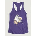 thumbnail image 3 of Robin Sketch Racerback Tank Women -Emma Scarvey Designs, Female Small, 3 of 4
