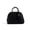 Black, variant on Medium Dome Shell Handbag, 2 Ways Hand Crossbody Leather Purse, Black
