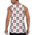 thumbnail image 3 of Fotbe Gnomes and Hearts Pattern Men's Quick Dry Workout Tank Top Gym Muscle Tee Fitness Bodybuilding Sleeveless T Shirt Breathable Workout Shirt-XX-Large, 3 of 9