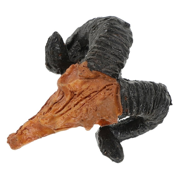 WORGEOUS Miniature Goat Skull Wall Art Animal Head Sculpture Micro Landscape Goat Figurine Tiny Halloween Skull Decor For Modern Vintage Home