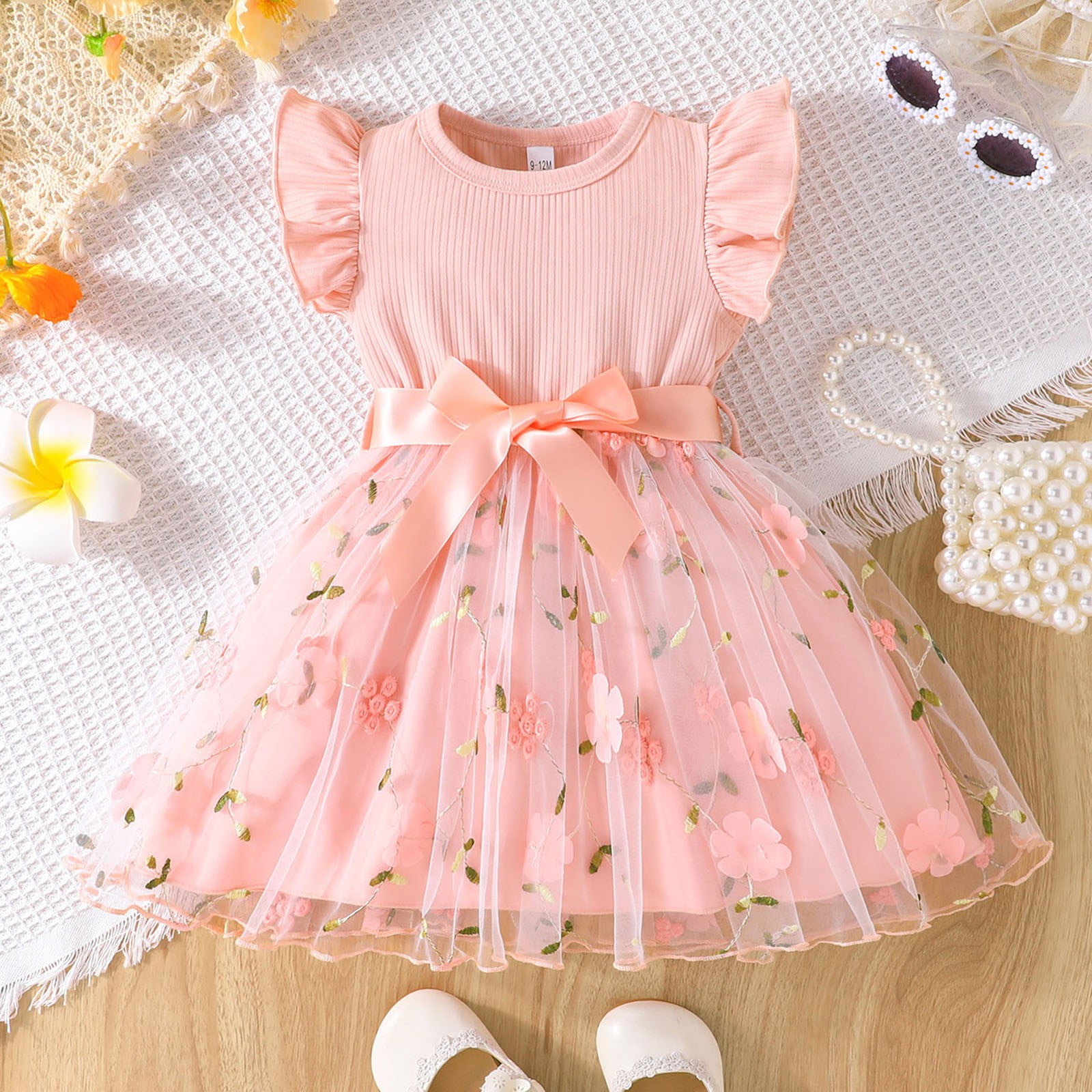 Robe Bébé Fille Next Neuve Avec étiquette - Taille 9-12 Mois, Parfaite Pour Vacances Printemps/été