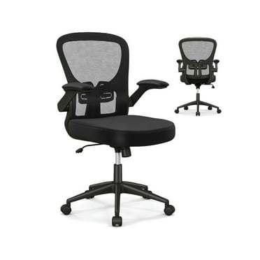 Resenkos Adjustable Swivel Mesh Task Office Chair with Flip-Up Armrests-Black, Home Office Computer Desk Chair, Small Office Chair for Bedroom,Study