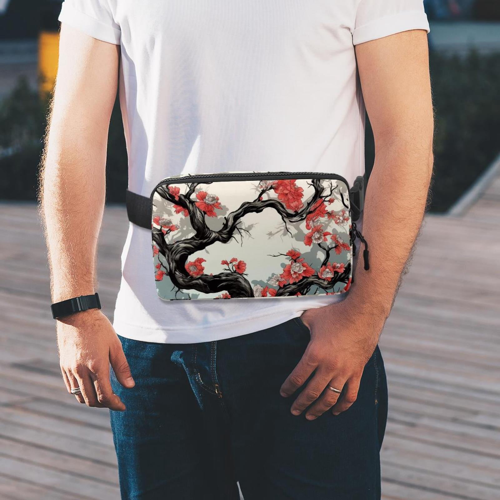 Tree Running Belt Waist Bag Fanny Packs, Lightweight Adjustable with Extension Strap, Unisex