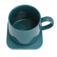 thumbnail image 2 of Calentador de tazas eléctrico Cargador Taza verde Carga de teléfono inalámbrico Panel impermeable Calentador de tazas de café para oficina en casa 100-240 V Enchufe del Reino Unido, 2 of 5