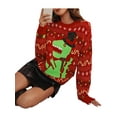 thumbnail image 6 of Women's Ugly Christmas Pullover Sweaters Long Sleeve Cute Sweaters for Wintertime and Holiday Parties, 6 of 9