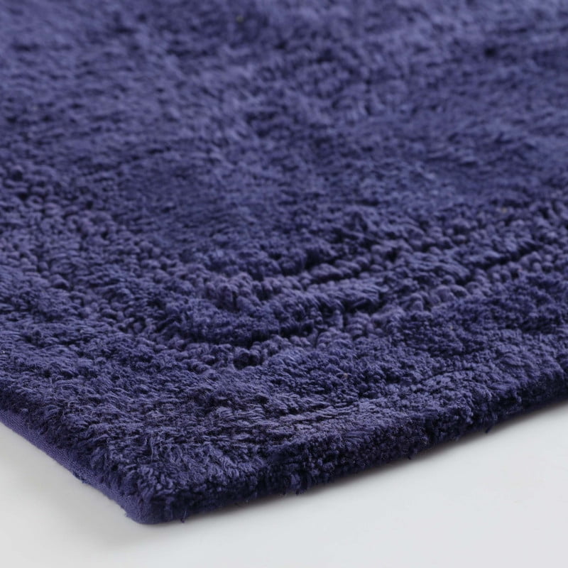 Superior Non-Slip Washable Bath Rug Set, 20" x 30", 24" x 36", Navy Blue