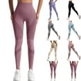 thumbnail image 4 of Women's High Waist Seamless Yoga Pants with Tummy Control, Squat-Proof Workout Leggings for Gym, Peach Butt Lifting Compression Fitness Pants,Wine L, 4 of 4