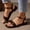 Brown, variant on Women Shoes Womens Sandals Summer Flat Sandals for Women Wide Width Open Square Toe Slingback One Strap Metal Buckle Lightweight Comfort Flats Women Casual Outdoor Beach Walking Solid Color Sandals