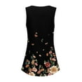 thumbnail image 5 of QELUSQELUS Women Camisole Sleeveless Round Neck Pleated Floral Weekend Tank Top, 5 of 5