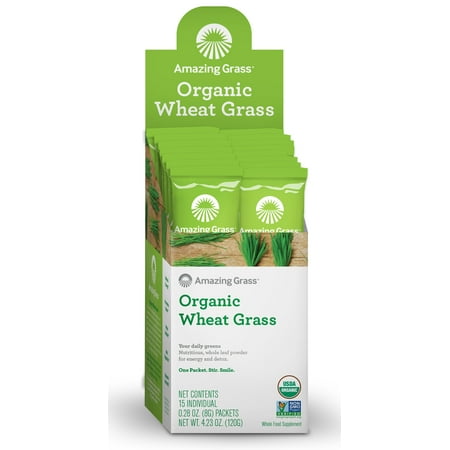 UPC 829835910359 product image for Amazing Grass Organic Wheatgrass Powder, 15 Packets | upcitemdb.com