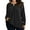 Black, variant on LANREMON Womens Plus Size Tops Long Sleeve Shirts V Neck Textured Keyhole Gathered Knit Tunic Loose Fall Blouses