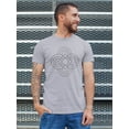 thumbnail image 2 of Set of circles and a rhombus Men Athletic Heather T-Shirt, Male Medium, 2 of 4