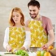 thumbnail image 3 of Orange Slices White Pattern Apron-Garden Aprons for Women with Pockets-Cotton Linen Waterproof Kitchen Cooking Gardening Aprons Adjustable for Kitchen,Cooking,BBQ and Salon 33x27 Inch, 3 of 7