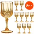 thumbnail image 2 of Bamboohart Verres à Vin en Plastique Ambre et Vert Foncé 5/10/12 Pcs avec Tiges - Gobelets de Fête Réutilisables à Rayures pour Mariages, Fêtes, Réceptions Quotidiennes - Gobelets à Vin Lavables à la Main Seulement Dri Festif, 2 of 6