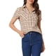 thumbnail image 1 of CAMISAS DE CUADROS PARA MUJER INSPIRE CHIC, CUELLO DE PUNTO, BLUSAS DE BOTONES, TALLA S, ROSA, 1 of 7