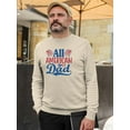 thumbnail image 2 of All American Dad Fireworks Sweatshirt Men -Image by Shutterstock, Male x-Large, 2 of 4