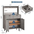 thumbnail image 2 of Ataucjin Fluted Sideboard Buffet Cabinet with Storage, Modern Coffee Bar Cabinet with Adjustable Shelves & 2 Drawers, Wood Buffet Console Table for Kitchen Dining Living Room Entryway Hallway, 2 of 9