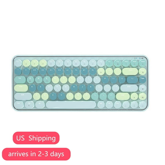 AJAZZ K840T wireless bluetooth mechanical keyboard and mouse set round keys three mode green switch