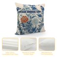 thumbnail image 4 of Nawypu  Blue Chinoiserie Vase Pillow Cover Blue and White Porcelain Oriental Garden Pillow Case Asian Scenic Chinoiserie Pillows Rustic Farmhouse Throw Pillow Covers for Chair, 4 of 5