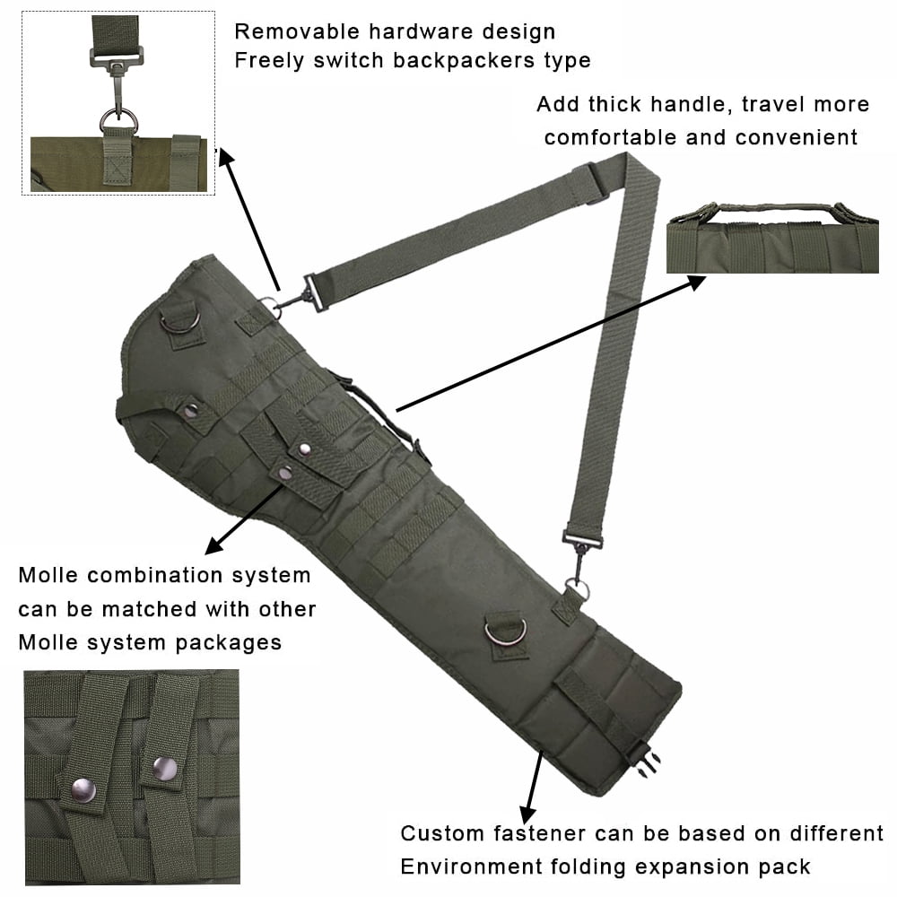 Kylebooker Rifle Scabbard Shotgun Shoulder Bag Black 29inch