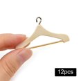 thumbnail image 3 of thinsony 12x Dollhouse Clothes Hangers Miniature Doll House Clothing Rack Mini Toy, 3 of 8