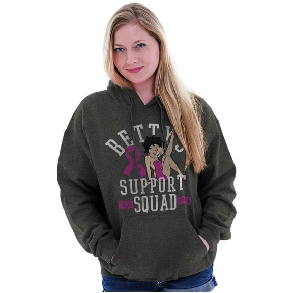 Breast Cancer Betty's Support Squad Hoodie Sweatshirt Women Brisco Brands 2X