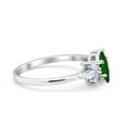 thumbnail image 2 of Art Deco Wedding Ring Marquise Green Emerald CZ 925 Sterling Silver Size 6, 2 of 5